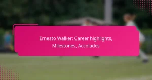 Ernesto Walker: Career highlights, Milestones, Accolades