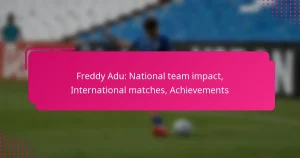 Freddy Adu: National team impact, International matches, Achievements