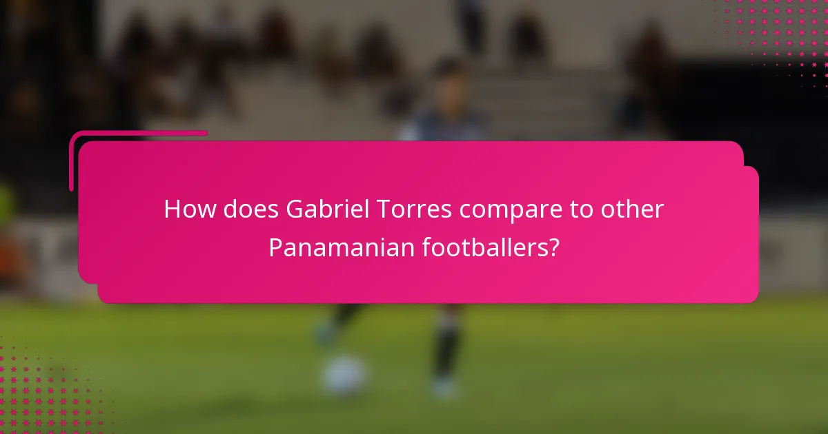 How does Gabriel Torres compare to other Panamanian footballers?