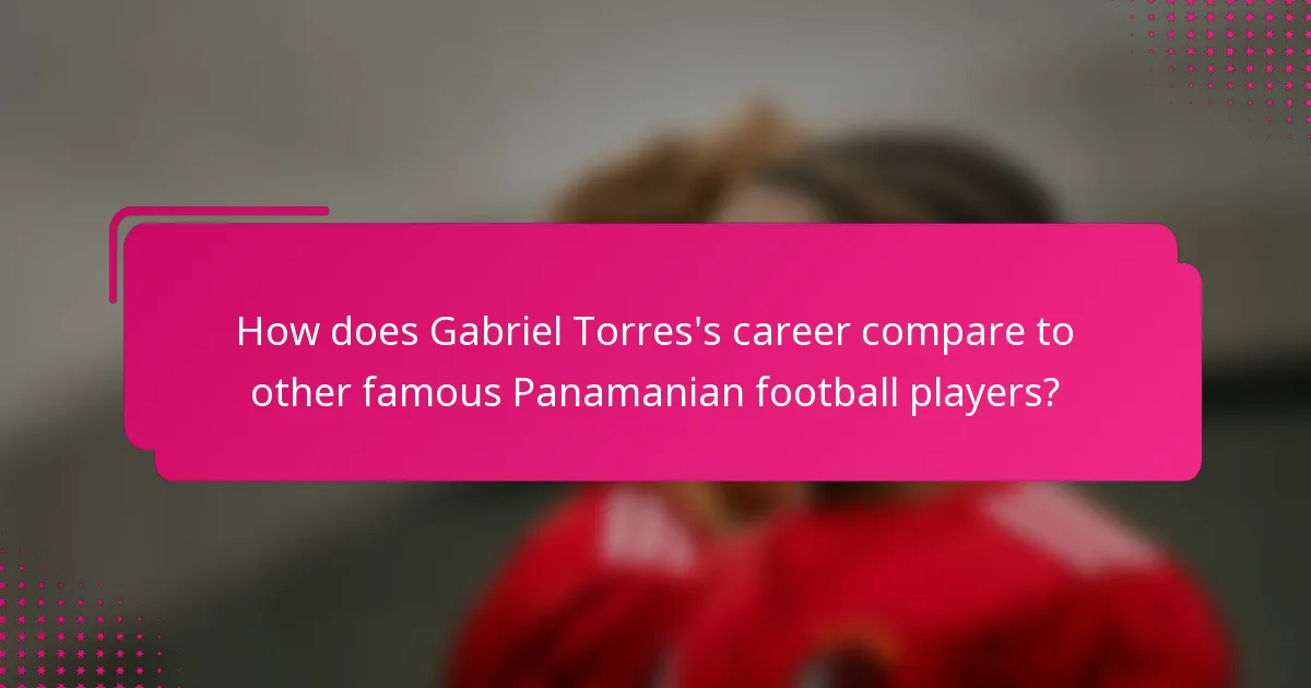 How does Gabriel Torres's career compare to other famous Panamanian football players?