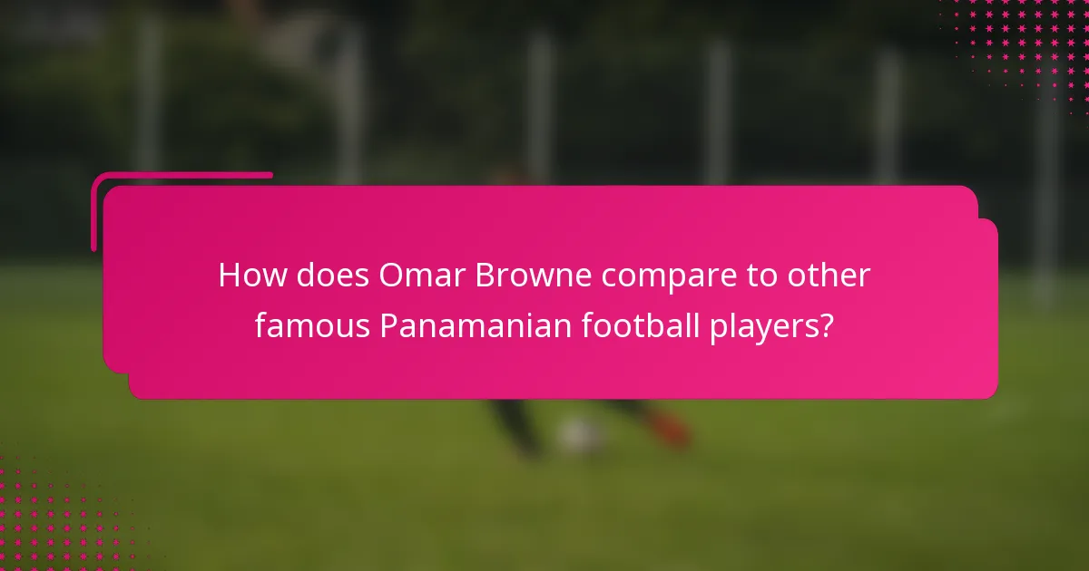 How does Omar Browne compare to other famous Panamanian football players?