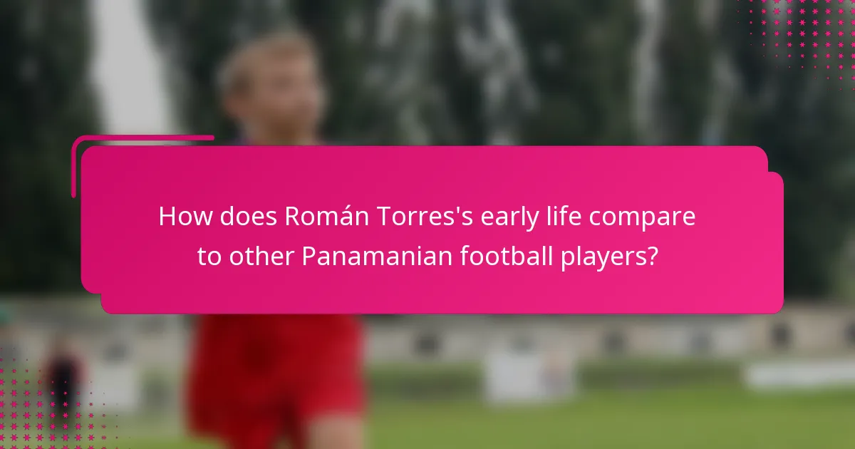 How does Román Torres's early life compare to other Panamanian football players?