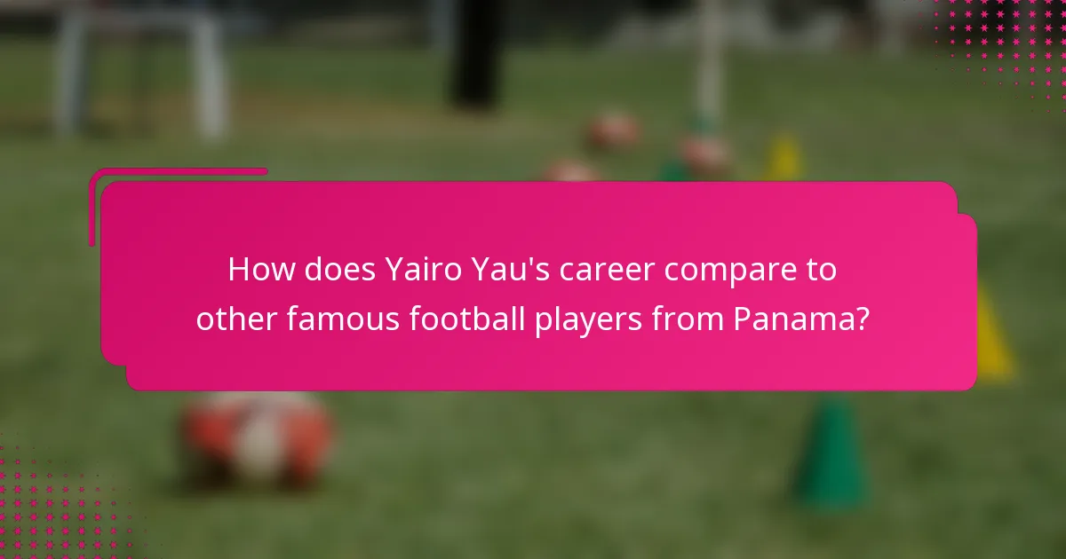 How does Yairo Yau's career compare to other famous football players from Panama?