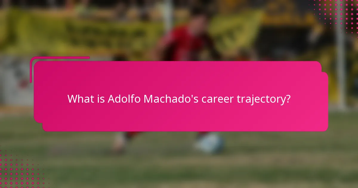 What is Adolfo Machado's career trajectory?
