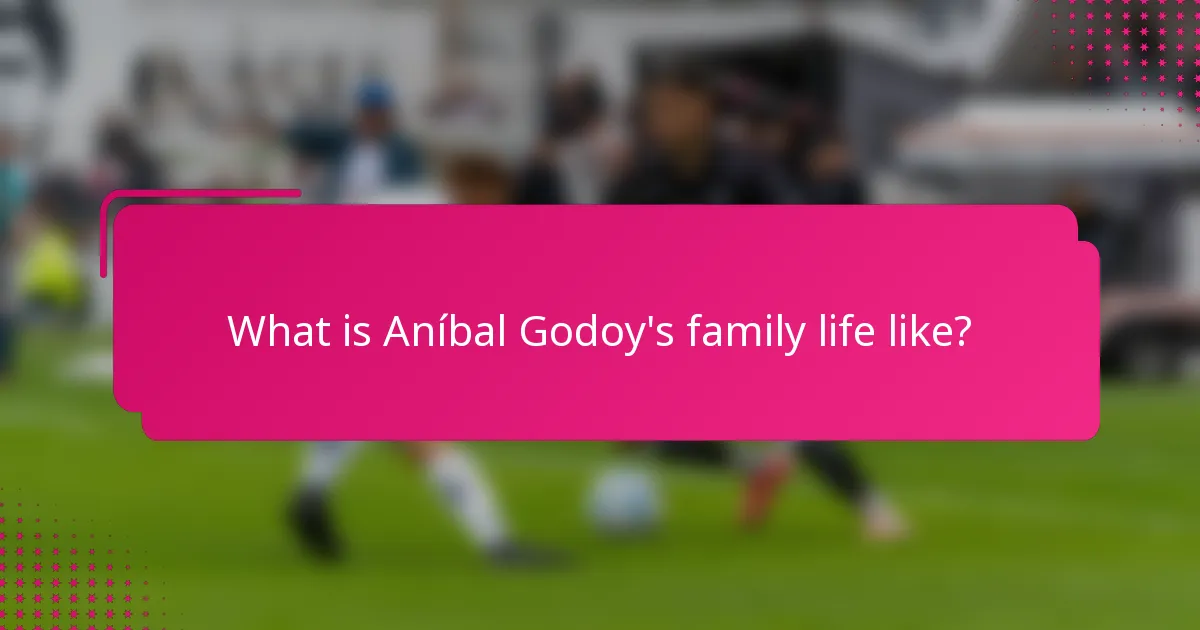 What is Aníbal Godoy's family life like?